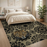 Tribal Leopard Mandala Area Rug