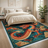 Fiery Twin Dragon Heritage Rug