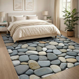 Grey Pebble Mosaic Area Rug