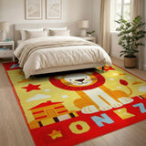 Playful Lion ABC Alphabet Kids Rug