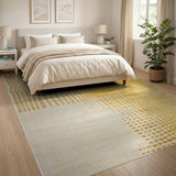 Yellow Dot Fade Geometric Area Rug