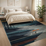 Misty Forest Sunset Wildlife Area Rug