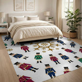 Nutcracker Soldiers Festive Pattern Area Rug
