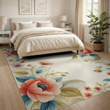 Peony Blush Peony Floral Vintage Area Rug