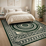 Beige and Neutral Ornate Persian Mandala Area Rug