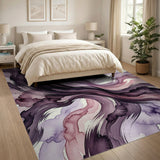 Purple Watercolor Swirl Area Rug