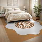 Ornate Swirled Pumpkin Area Rug