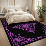 Traditional Persian Purple Ornate Traditional Persian Area Rug