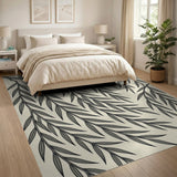 Ethereal Grey Weeping Willow Branch Rug