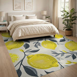 Yellow Vibrant Lemon Branch Area Rug