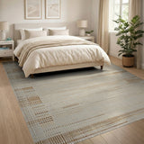 Beige Tan Geometric Woven Area Rug