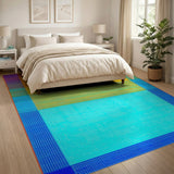Multi-color and Patterns Vibrant Rainbow Geometric Area Rug