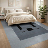 Bold Black and White Bold Black White Geometric Area Rug