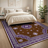 Purple Starburst Medallion Persian Area Rug