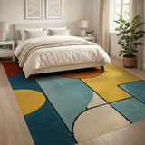 Vibrant Geometric Abstract Area Rug