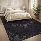 Purple Bat Ornate Area Rug