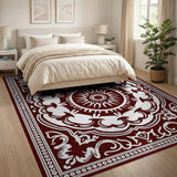 Ornate Red Medallion Persian Rug
