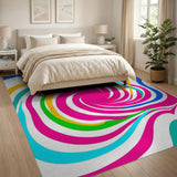 Vibrant Swirl Multi-Color Geometric Area Rug