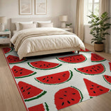 Watermelon Slice Repeating Pattern Area Rug