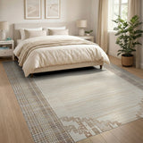 Beige Heritage Tribal Arch Border Rug