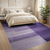 Purple Geometric Block Geometric Modern Area Rug