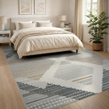 Grey Diamond Geometric Southwestern Rug