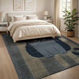 Mischievous Black Cat Tufted Rug