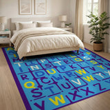 Kids Cartoon Vibrant ABC Alphabet Kids Area Rug