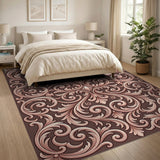 Ornate Baroque Floral Area Rug