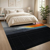 Multi-Color Gradient Horizon Abstract Rug