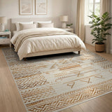 Beige Terracotta Heritage Tribal Area Rug