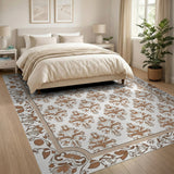 Ornate Floral Damask Area Rug