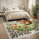 Charming Squirrel Meadow Area Rug