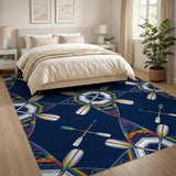 Rainbow Kayak Geometric Area Rug
