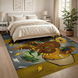 Vibrant Sunflower Vase Area Rug