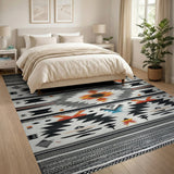 Southwestern Geometric Tribal Multi-color and Patterns Area Rug