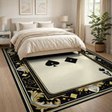 Ace of Spades Ornate Vintage Area Rug