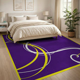 Purple Swirl Abstract Purple Area Rug