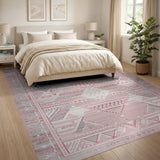 Blush Pink Heritage Tribal Area Rug