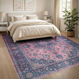 Pink Traditional Persian Medallion Rug
