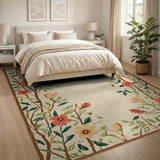 Vintage Pink Blossom Garden Area Rug