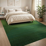 Lush Green Abstract Textured Area Rug