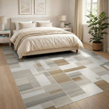 Geometric Modern Modern Geometric Neutral Block Area Rug