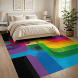 Vibrant Geometric Multi-Color No. 10 Area Rug