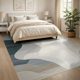 Abstract Area Grey Fluid Grey Abstract Area Rug