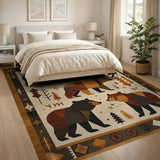 Geometric Bear Heritage Tribal Rug