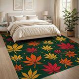 Vibrant Fall Maple Leaves Area Rug