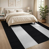 Black and White Striped Bold Black White Striped Area Rug