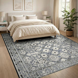 Heritage Tribal Geometric Grey Geometric Heritage Tribal Area Rug