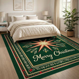 Merry Christmas Holiday Starburst Area Rug
